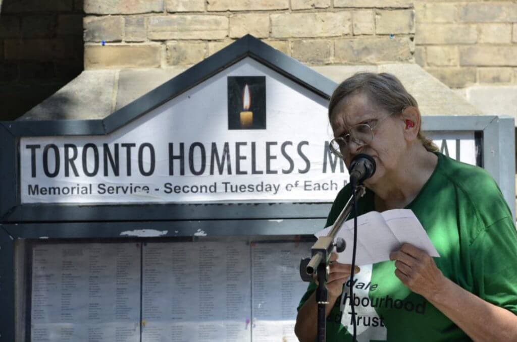 Photo of Toronto Homeless Memorial Founder Bonnie Briggs