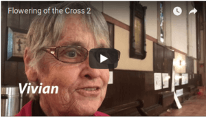 Image of a video where members of Holy Trinity discuss what flowering the cross means for them