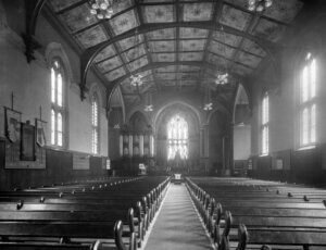 photo of the Holy Trinity nave from the floor at the west door in 1913