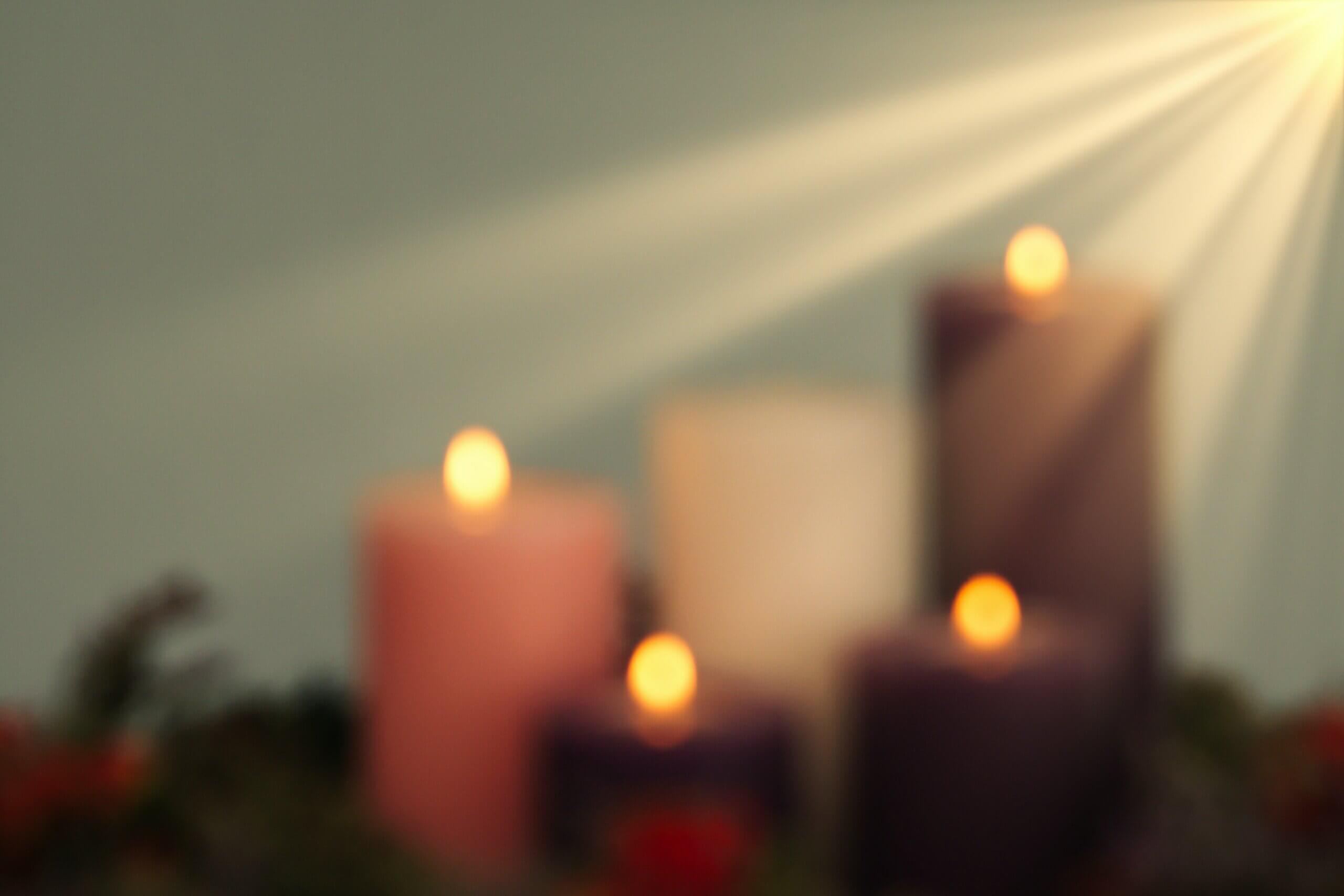 candles in soft focus