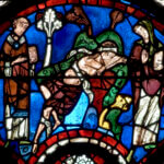 Priest and a Levite See the Wounded Man and Walk By 1205-1215, Chartres Cathedral, France